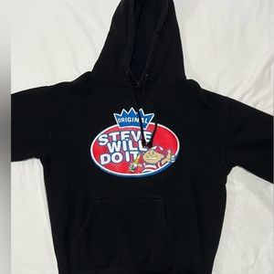 Black STEVE WILL DO IT BUBBLEGUM hoodie | Size Small